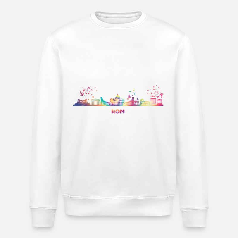 Horizon romain Rome - Sweat bio ROLLER Stanley/Stella Unisexe - blanc
