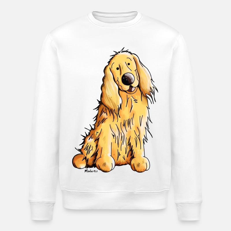 Happy Cocker Spaniel - Stanley/Stella Unisex Bio-Sweatshirt ROLLER - Weiß