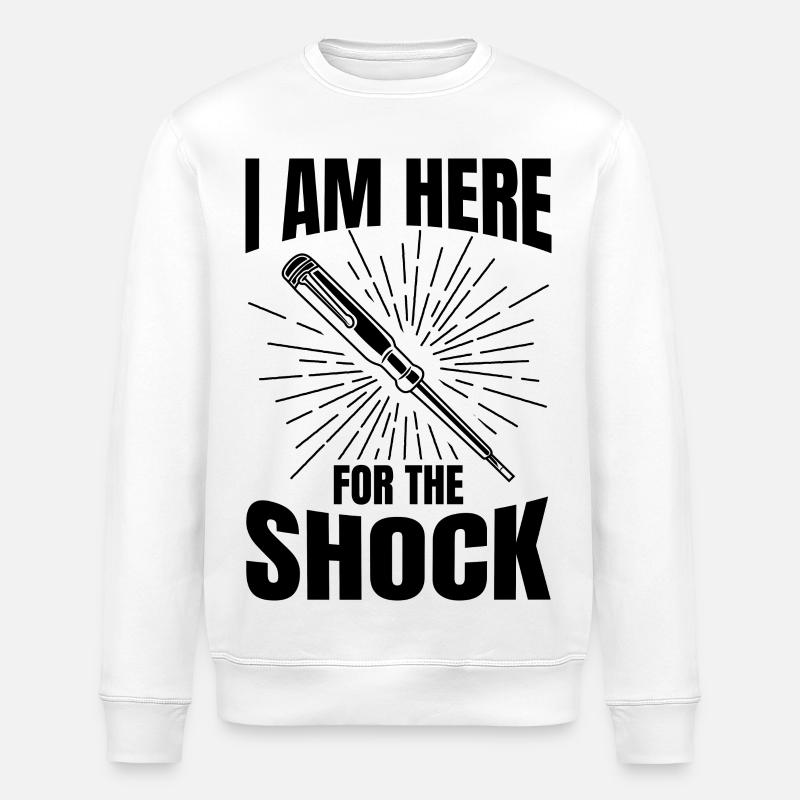 Electrical Engineer Joke - Stanley/Stella ROLLER Unisex Organic Sweatshirt - white