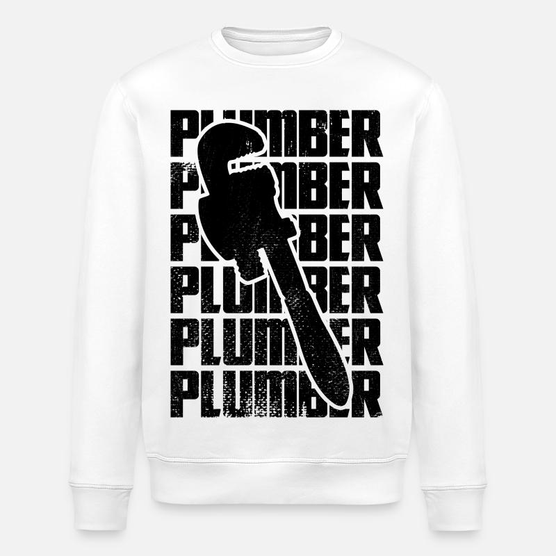 Plombier - Sweat bio ROLLER Stanley/Stella Unisexe - blanc