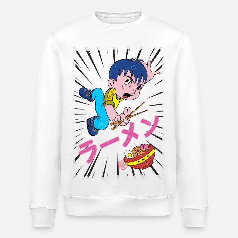 Ramen Boy - Stanley/Stella ROLLER Unisex Organic Sweatshirt - white