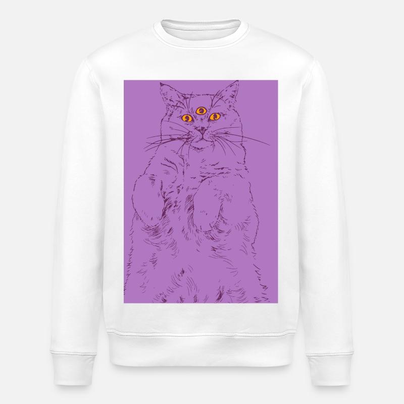 ICH SEHE DICH - Stanley/Stella Unisex Bio-Sweatshirt ROLLER - Weiß
