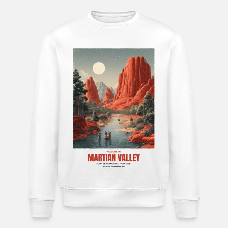 Vallée de la Martienne - Sweat bio ROLLER Stanley/Stella Unisexe - blanc