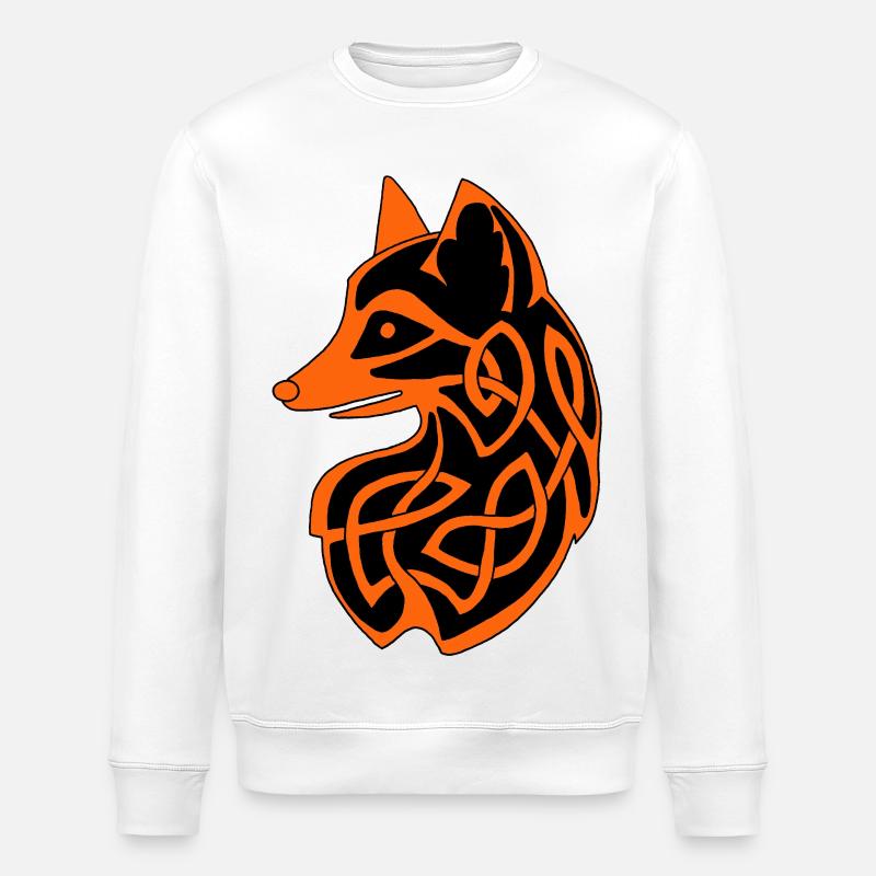 Renard celte - Sweat bio ROLLER Stanley/Stella Unisexe - blanc