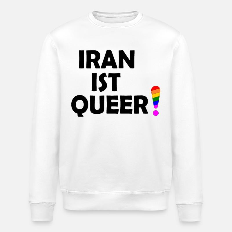 Iran ist queer - Stanley/Stella Unisex Bio-Sweatshirt ROLLER - Weiß