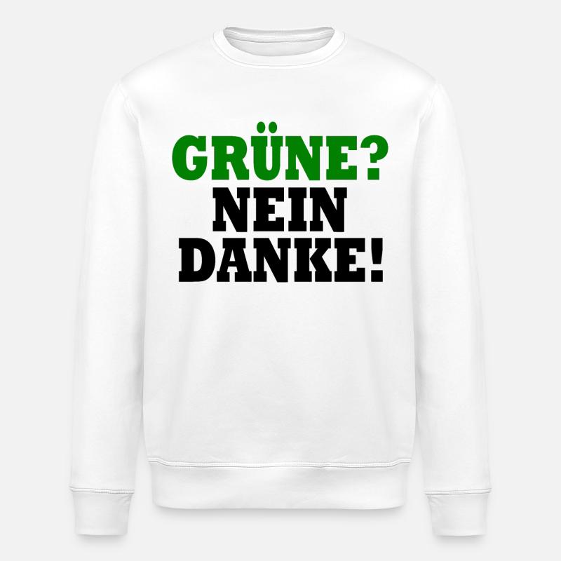 grüne nein danke - Stanley/Stella Unisex Bio-Sweatshirt ROLLER - Weiß