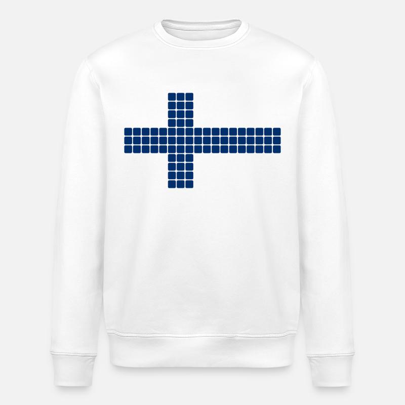 Drapeau de la Finlande - Sweat bio ROLLER Stanley/Stella Unisexe - blanc