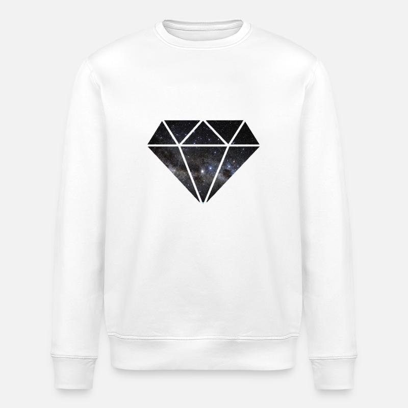 Diamant dans l'espace - Sweat bio ROLLER Stanley/Stella Unisexe - blanc