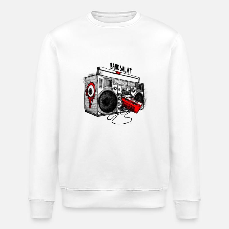 Bandsalat - Stanley/Stella Unisex Bio-Sweatshirt ROLLER - Weiß