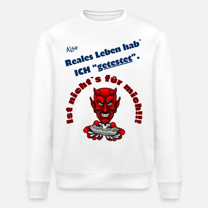 Reales Leben - Stanley/Stella Unisex Bio-Sweatshirt ROLLER - Weiß
