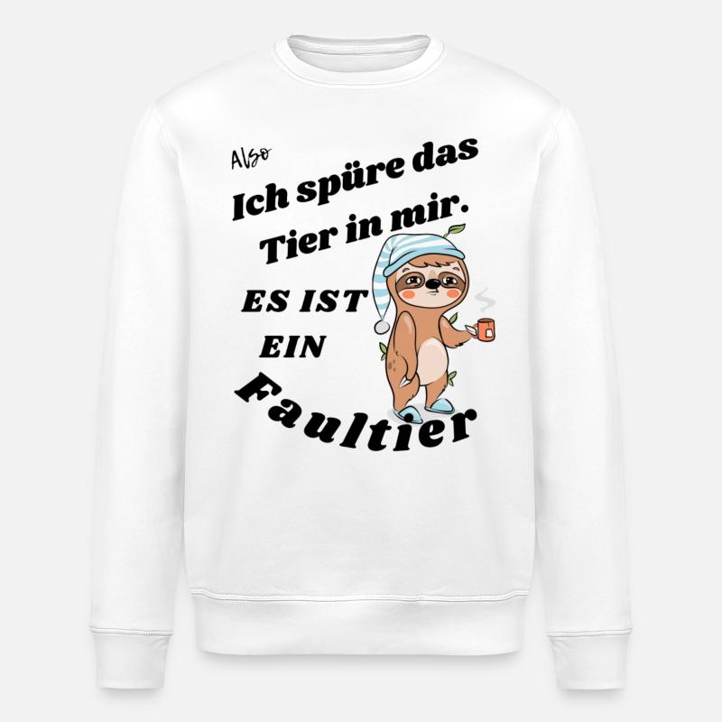Spüre das Tier in mir. - Stanley/Stella Unisex Bio-Sweatshirt ROLLER - Weiß