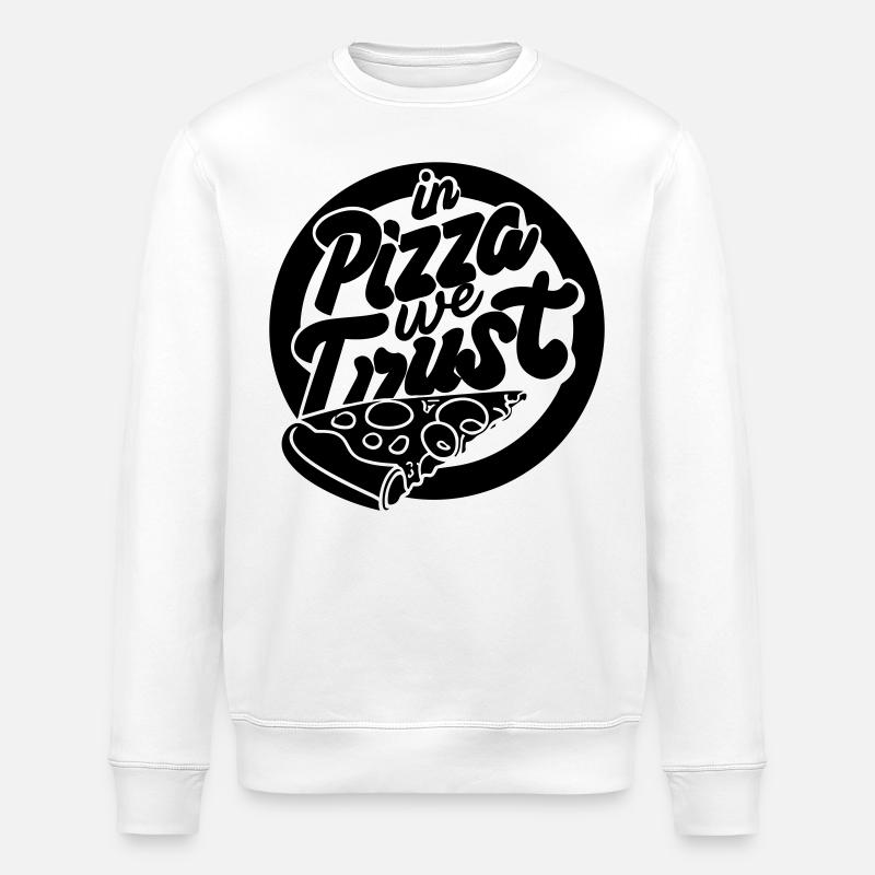 In Pizza We Trust - Stanley/Stella Unisex Bio-Sweatshirt ROLLER - Weiß