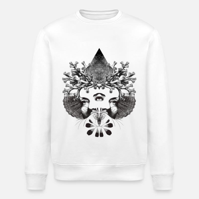 Mystical cyclophate - Stanley/Stella ROLLER Unisex Organic Sweatshirt - white