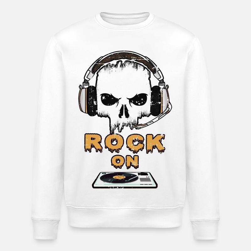 Rock Music On - Stanley/Stella Unisex Bio-Sweatshirt ROLLER - Weiß
