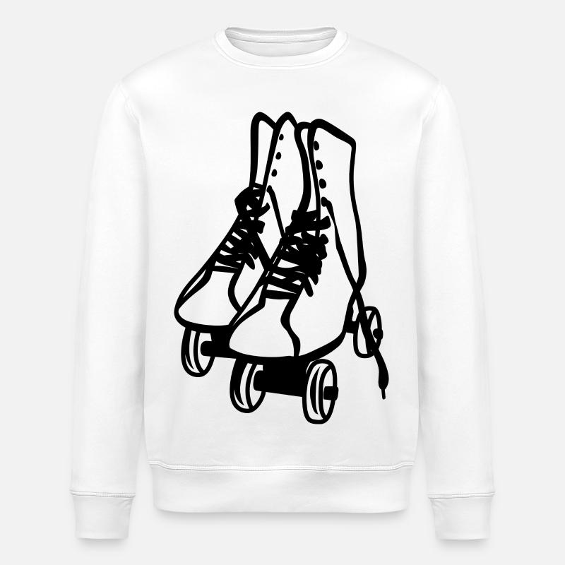 Rollschuhe Skizze - Stanley/Stella Unisex Bio-Sweatshirt ROLLER - Weiß