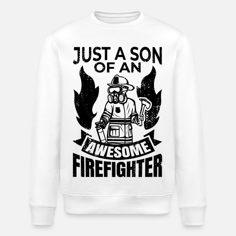 Fire Brigade Boy - Stanley/Stella ROLLER Unisex Organic Sweatshirt - white