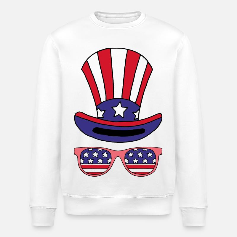 This is America! - Stanley/Stella ROLLER Unisex Organic Sweatshirt - white