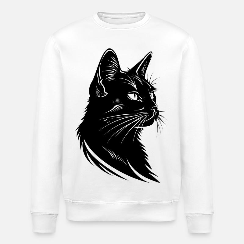 Dessin de chat - Sweat bio ROLLER Stanley/Stella Unisexe - blanc