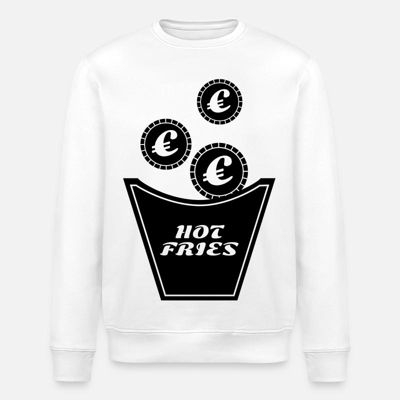 Frites chères - Sweat bio ROLLER Stanley/Stella Unisexe - blanc