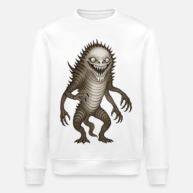 BUG #9 - dark hell - Stanley/Stella ROLLER Unisex Organic Sweatshirt - white