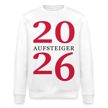 Aufsteiger 2026 Aufstieg - Stanley/Stella Unisex Bio-Sweatshirt ROLLER - Weiß - Vorne - Nik (191cm)