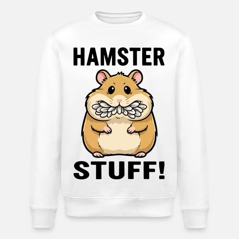 Hamster Stuff Graine Abajoues Rongeur - Sweat bio ROLLER Stanley/Stella Unisexe - blanc