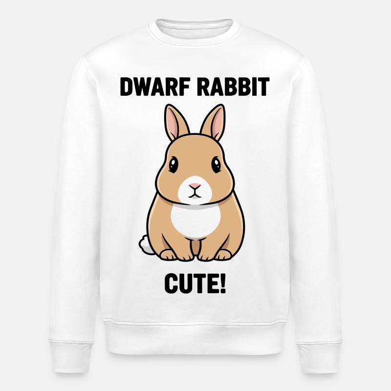 Dwarf Rabbit Dwarf Cute Rabbit Fetish - Stanley/Stella ROLLER Unisex Organic Sweatshirt - white