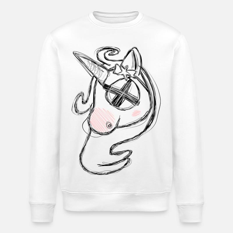 Dead Uni Grey - Stanley/Stella ROLLER Unisex Organic Sweatshirt - white
