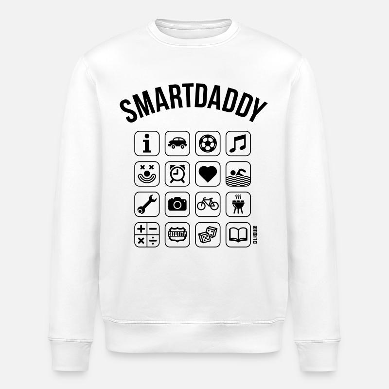 Smartdaddy (Papa / SVG) - Stanley/Stella Unisex Bio-Sweatshirt ROLLER - Weiß