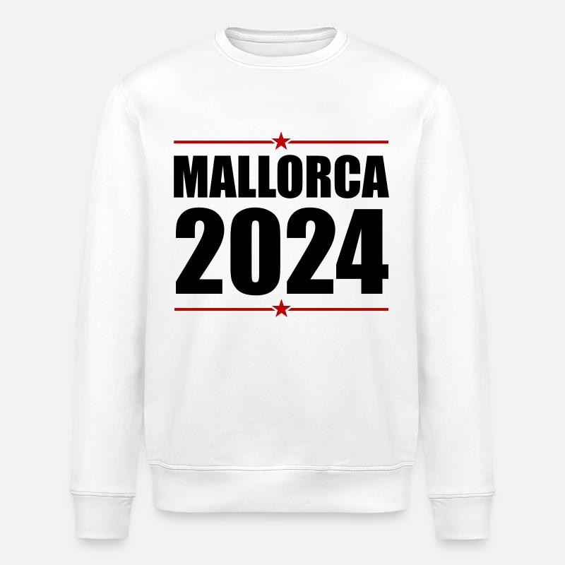 Mallorca 2024 Urlaub - Stanley/Stella Unisex Bio-Sweatshirt ROLLER - Weiß