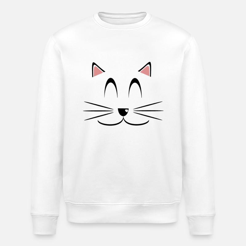 KatzeGesichtNew - Stanley/Stella Unisex Bio-Sweatshirt ROLLER - Weiß