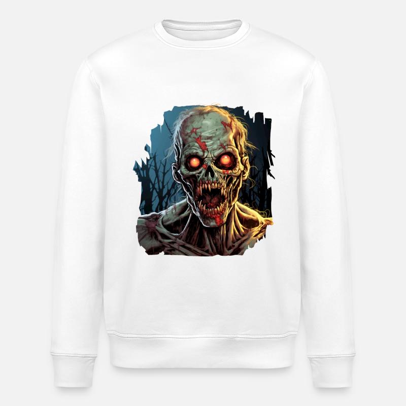 Halloween Zombie - Stanley/Stella Unisex Bio-Sweatshirt ROLLER - Weiß