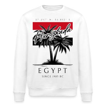 Hurghada Palmen Flagge Reise Souvenir - Stanley/Stella Unisex Bio-Sweatshirt ROLLER - Weiß - Vorne - Nik (191cm)