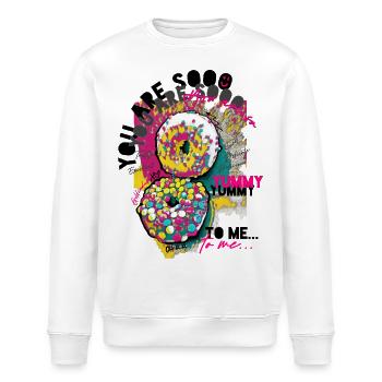 Donut - Donut Day - Gâteaux et desserts XO729 - Sweat bio ROLLER Stanley/Stella Unisexe - blanc - Devant - Nik (191cm)