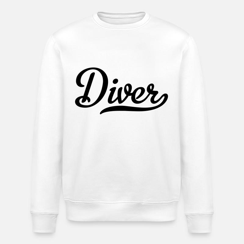 diver - Stanley/Stella ROLLER Unisex Organic Sweatshirt - white