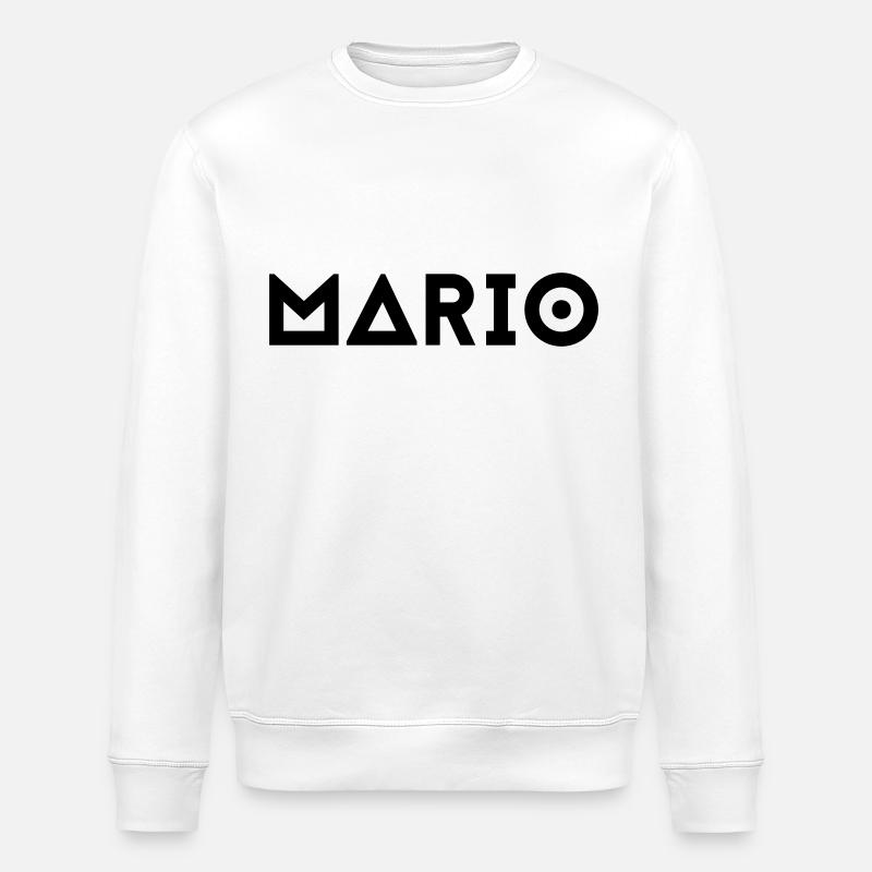 First name Mario - Stanley/Stella ROLLER Unisex Organic Sweatshirt - white