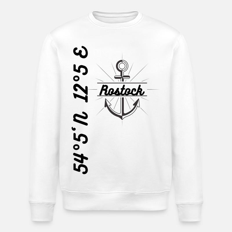 Rostock coordonne Maritim Mer Baltique - Sweat bio ROLLER Stanley/Stella Unisexe - blanc