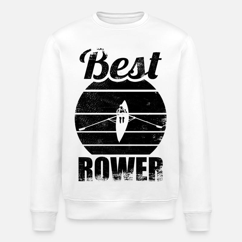 Best Rower - Stanley/Stella ROLLER Unisex Organic Sweatshirt - white
