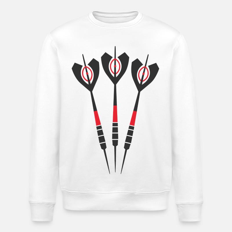 Dartpfeile Zeichnung - Stanley/Stella Unisex Bio-Sweatshirt ROLLER - Weiß