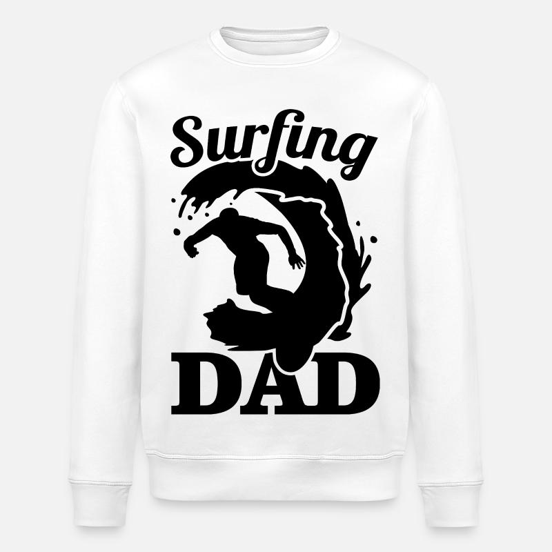 Père surfeur - Sweat bio ROLLER Stanley/Stella Unisexe - blanc