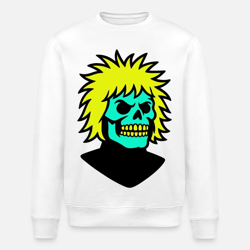 Skullman mit cooler Frisur - Stanley/Stella Unisex Bio-Sweatshirt ROLLER - Weiß