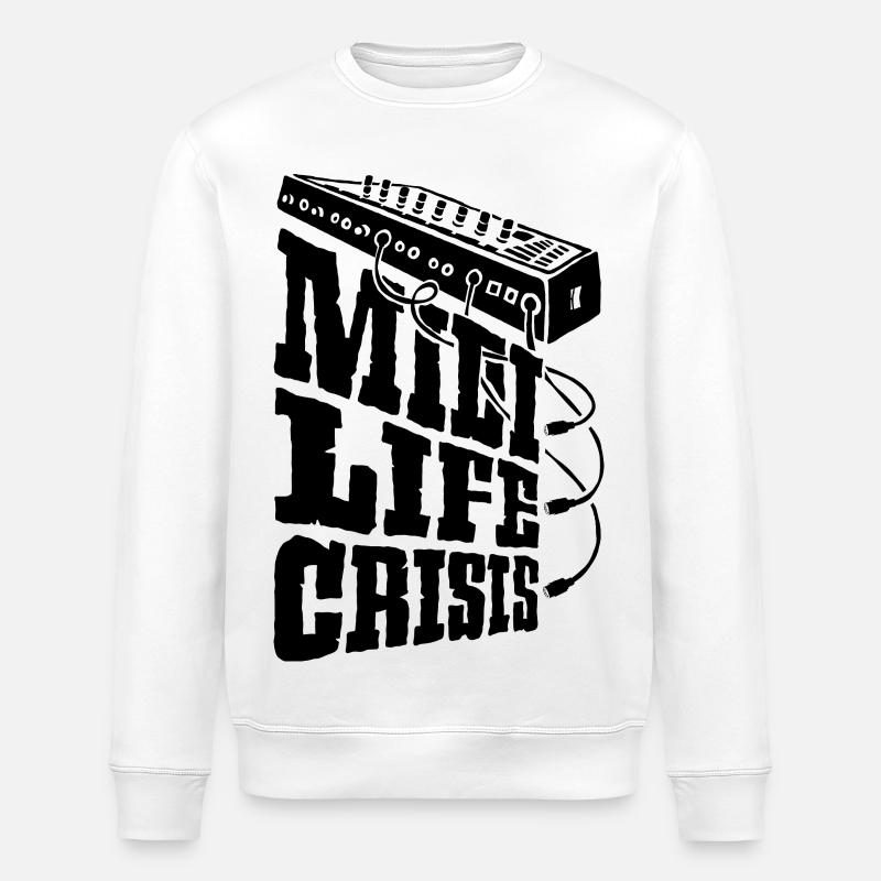 Midi life crisis - Stanley/Stella Unisex Bio-Sweatshirt ROLLER - Weiß