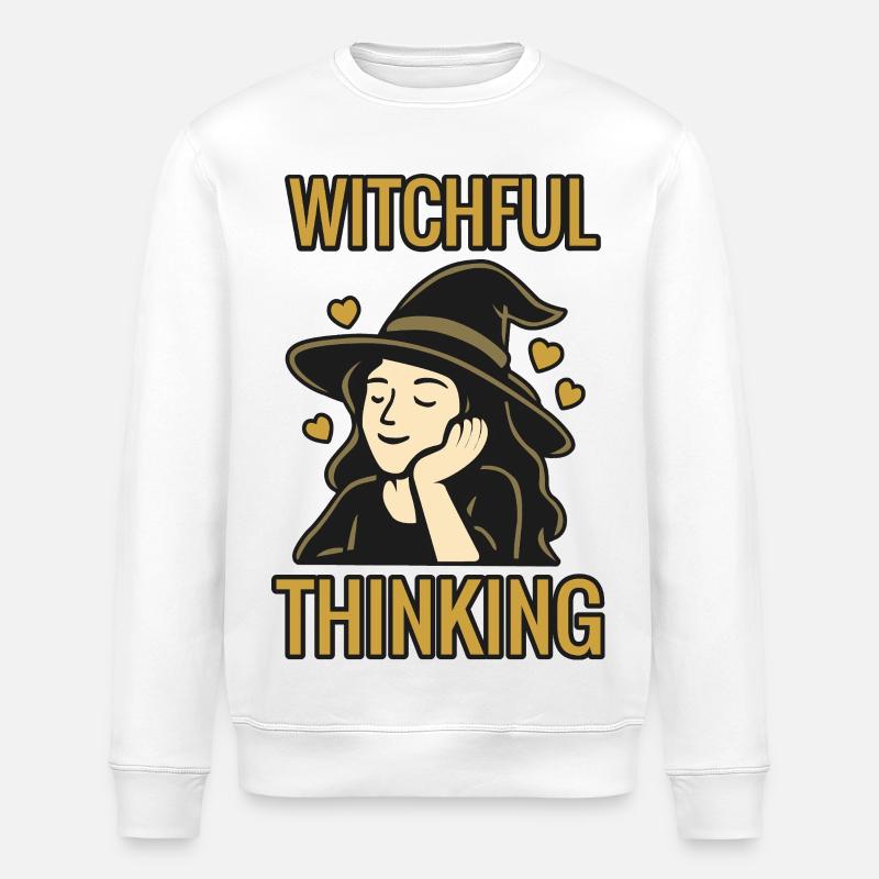Pensée sorcière - Halloween 2025 - Sweat bio ROLLER Stanley/Stella Unisexe - blanc