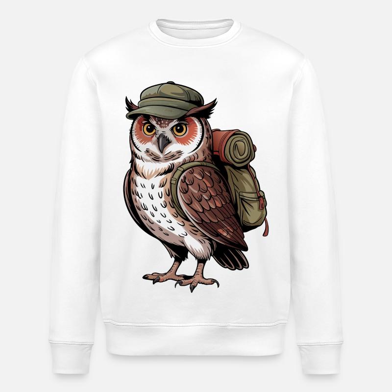 Aventure de la chouette errante - Sweat bio ROLLER Stanley/Stella Unisexe - blanc