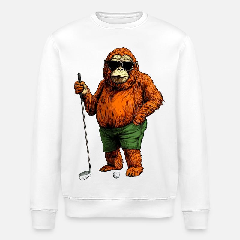 Monkey Golf - Sweat bio ROLLER Stanley/Stella Unisexe - blanc