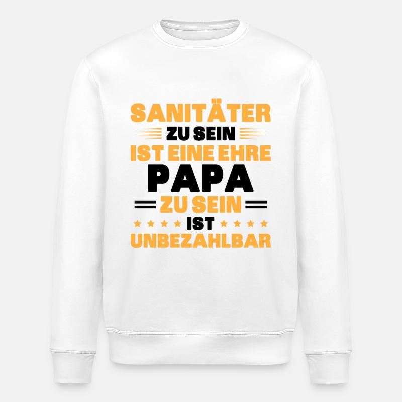 Sanitäter Rettungsdienst - Stanley/Stella Unisex Bio-Sweatshirt ROLLER - Weiß