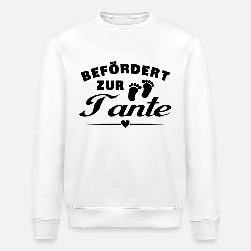 Befördert zur Tante - Stanley/Stella Unisex Bio-Sweatshirt ROLLER - Weiß