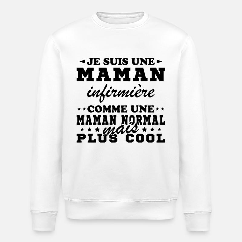 I'm a nurse mom - Stanley/Stella ROLLER Unisex Organic Sweatshirt - white