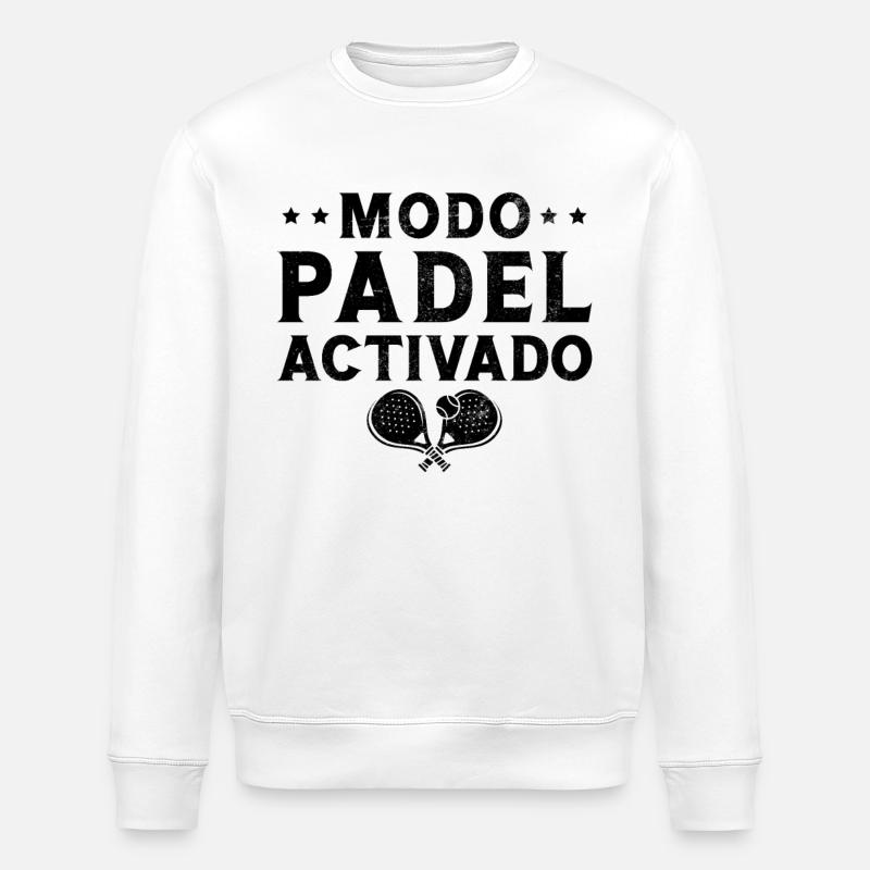 Mode Padel Joueur activé Padel - Sweat bio ROLLER Stanley/Stella Unisexe - blanc