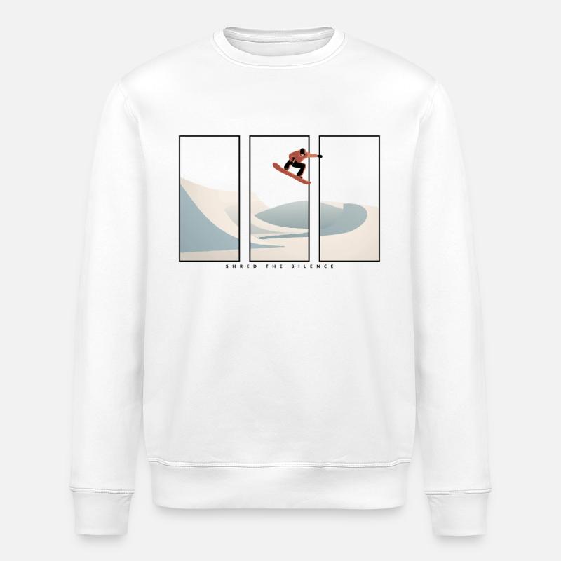 Shred the Silence - Stanley/Stella ROLLER Unisex Organic Sweatshirt - white